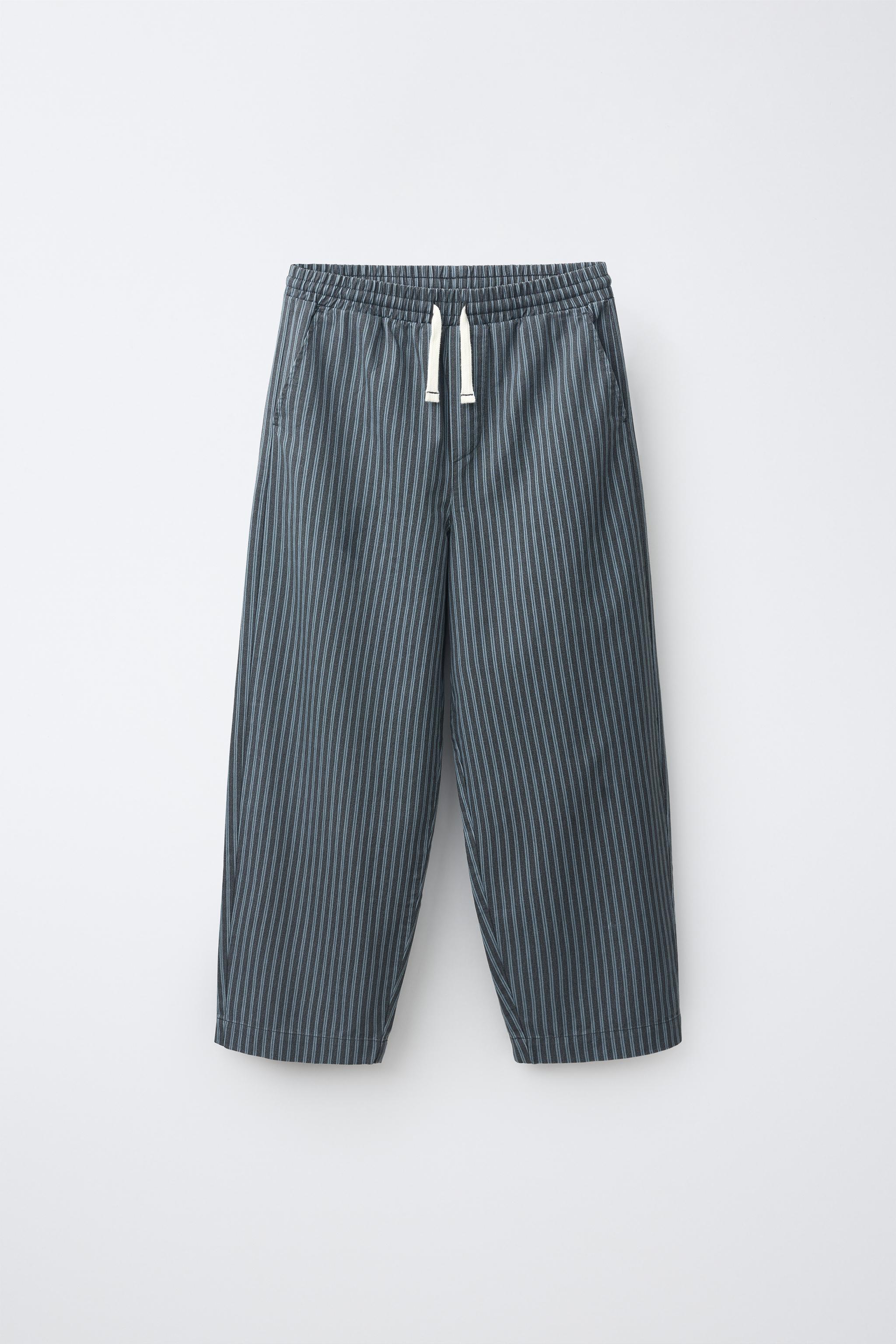 STRIPED BAGGY PANTS